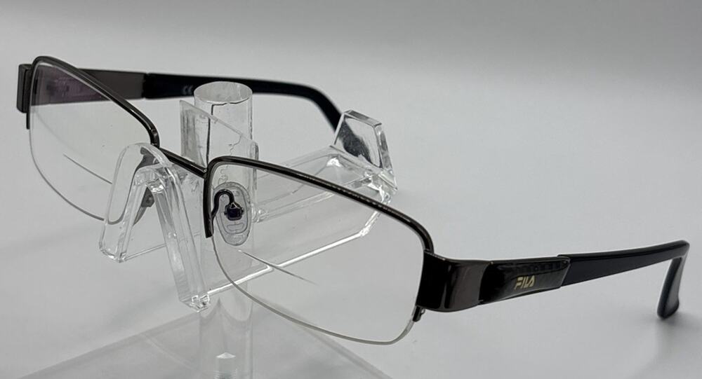 Fila VF9585K Col 09GUN Semi Rimless Eyeglass Frames 52-18-135
